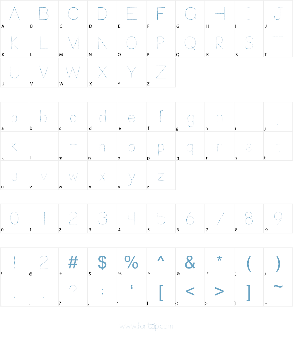Trace Font for Kids Font Character